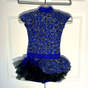 DARK BLUE JAZZ DANCE COSTUME